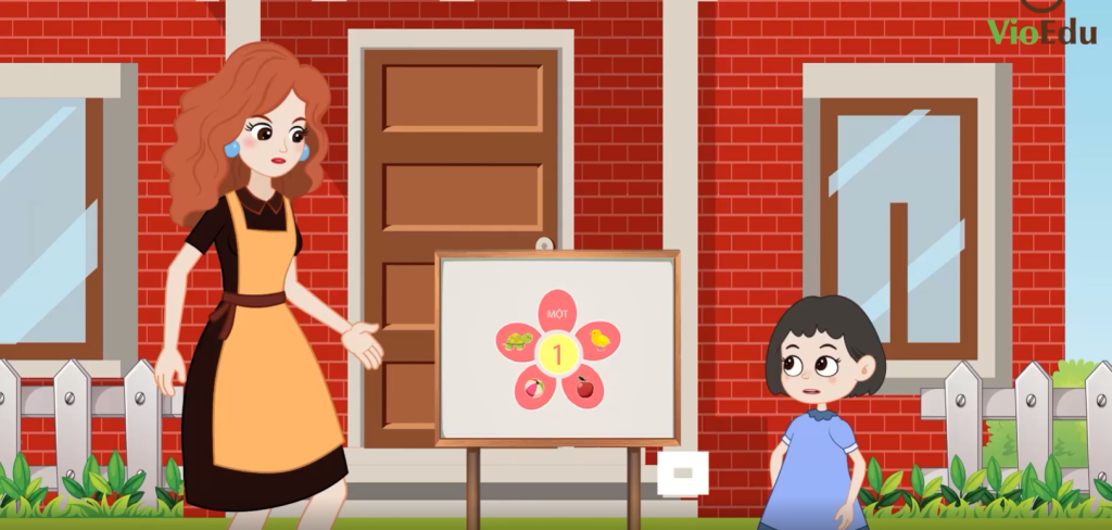 Video bài học 1,2,3 trên vioedu dành cho bé học lớp 1