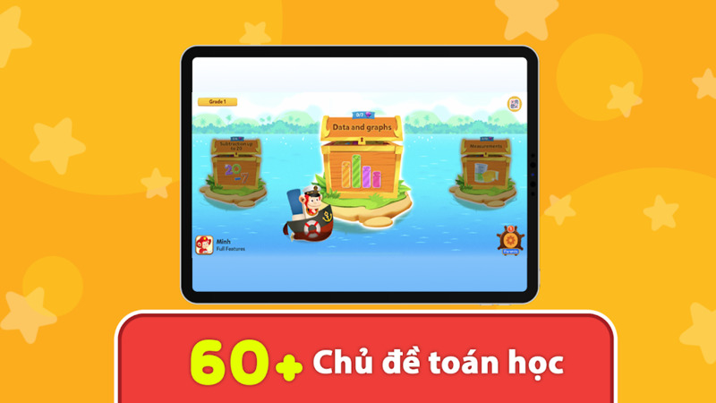 App Monkey Math là một ứng dụng học Toán tiếng Anh cho trẻ em