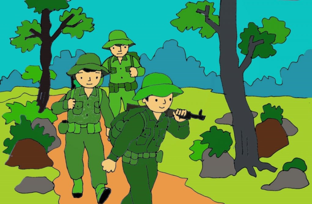 Hình ảnh chú giải phóng quân trong bài thơ